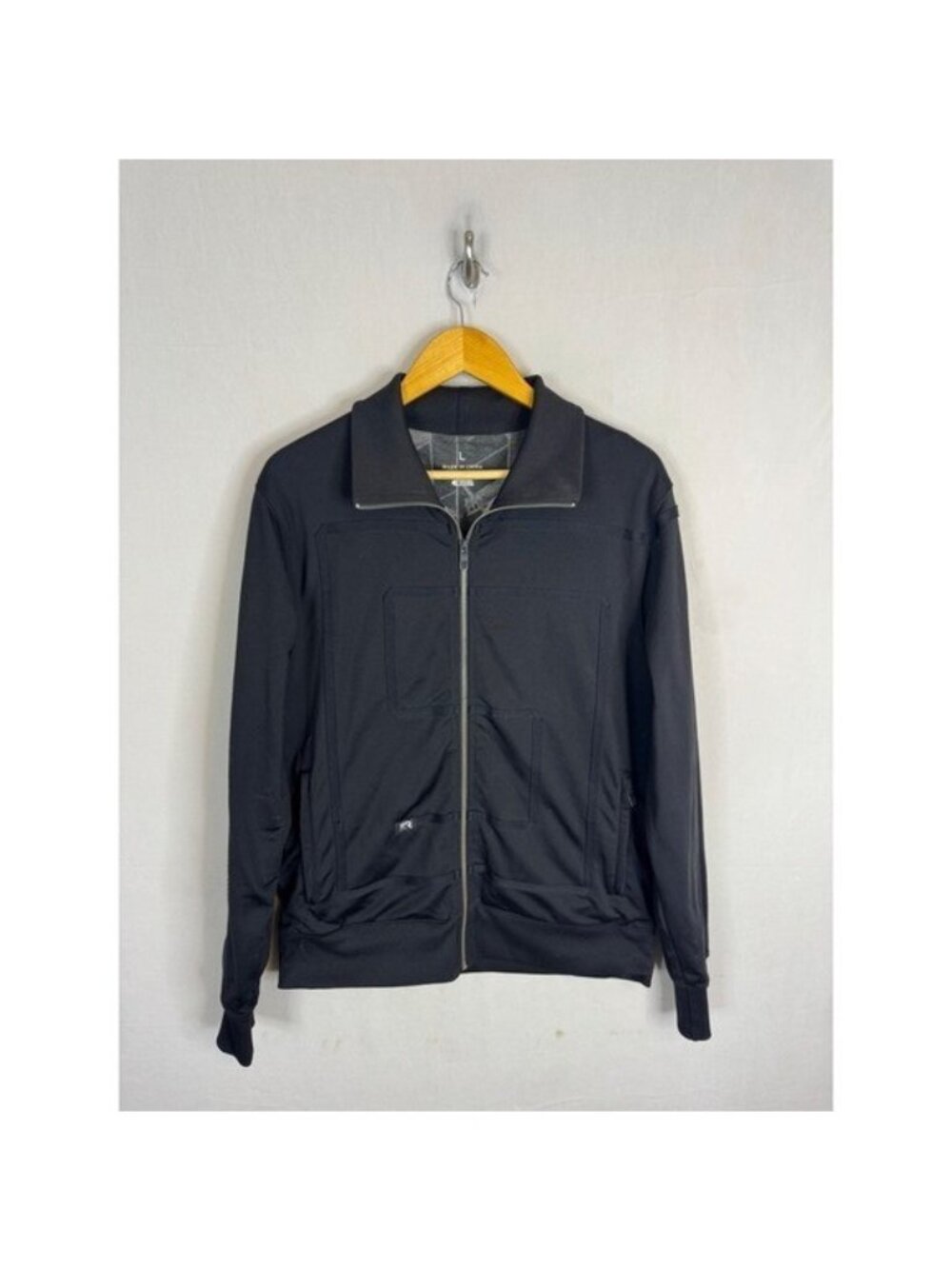 G-Star Raw Mens Full Zip Track Jacket Black Size L RN104506 Graphic Lining